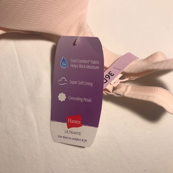 HANES ULTIMATE T-SHIRT SOFT WIREFREE MOLDED CUP CONVERTIBLE BRA SZ 36D NWT SOLD - Picture 5 of 8